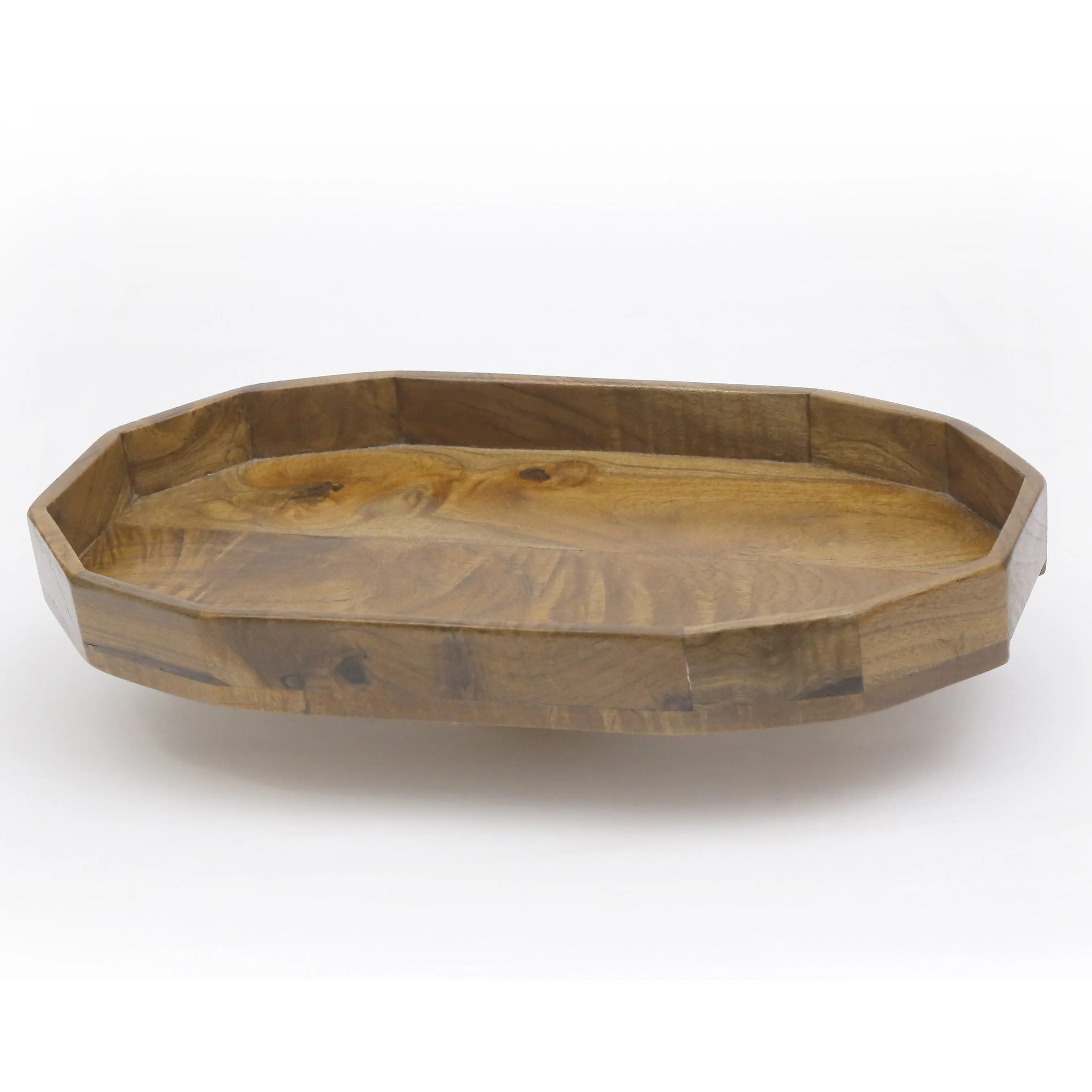 Octagonal Wooden Tray Set
