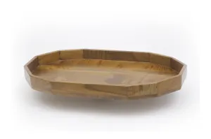 Octagonal Wooden Tray Set