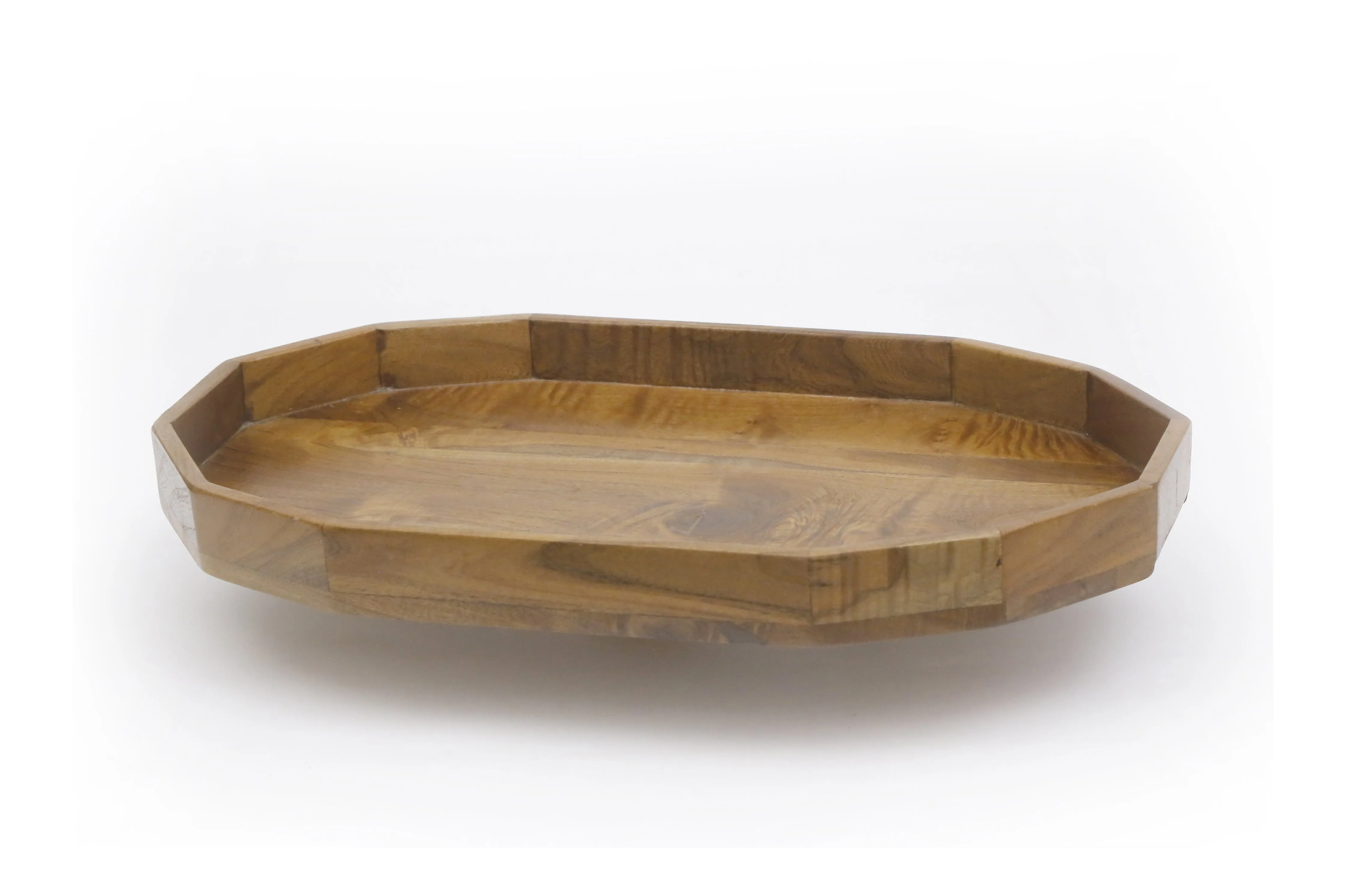 Octagonal Wooden Tray Set