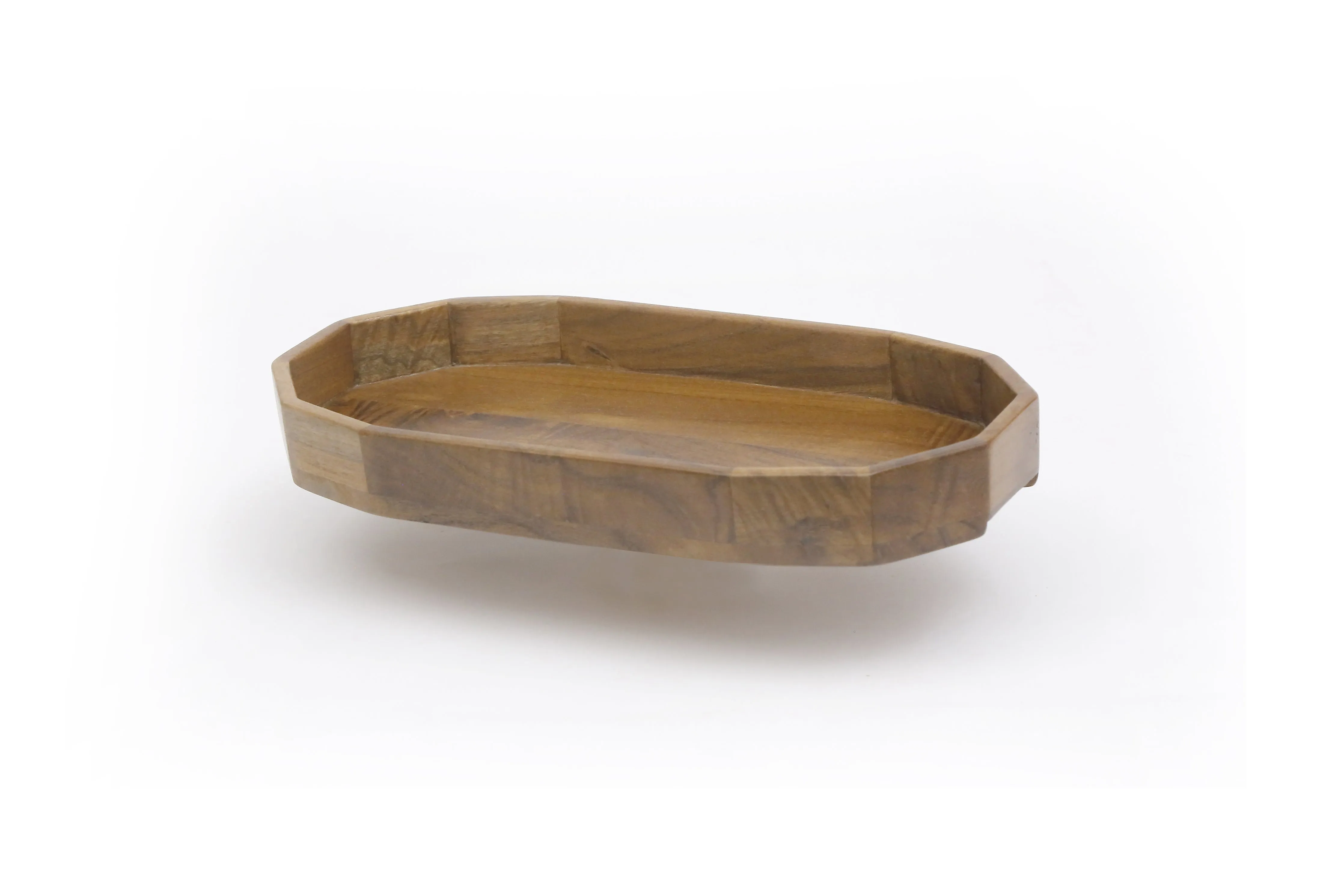 Octagonal Wooden Tray Set