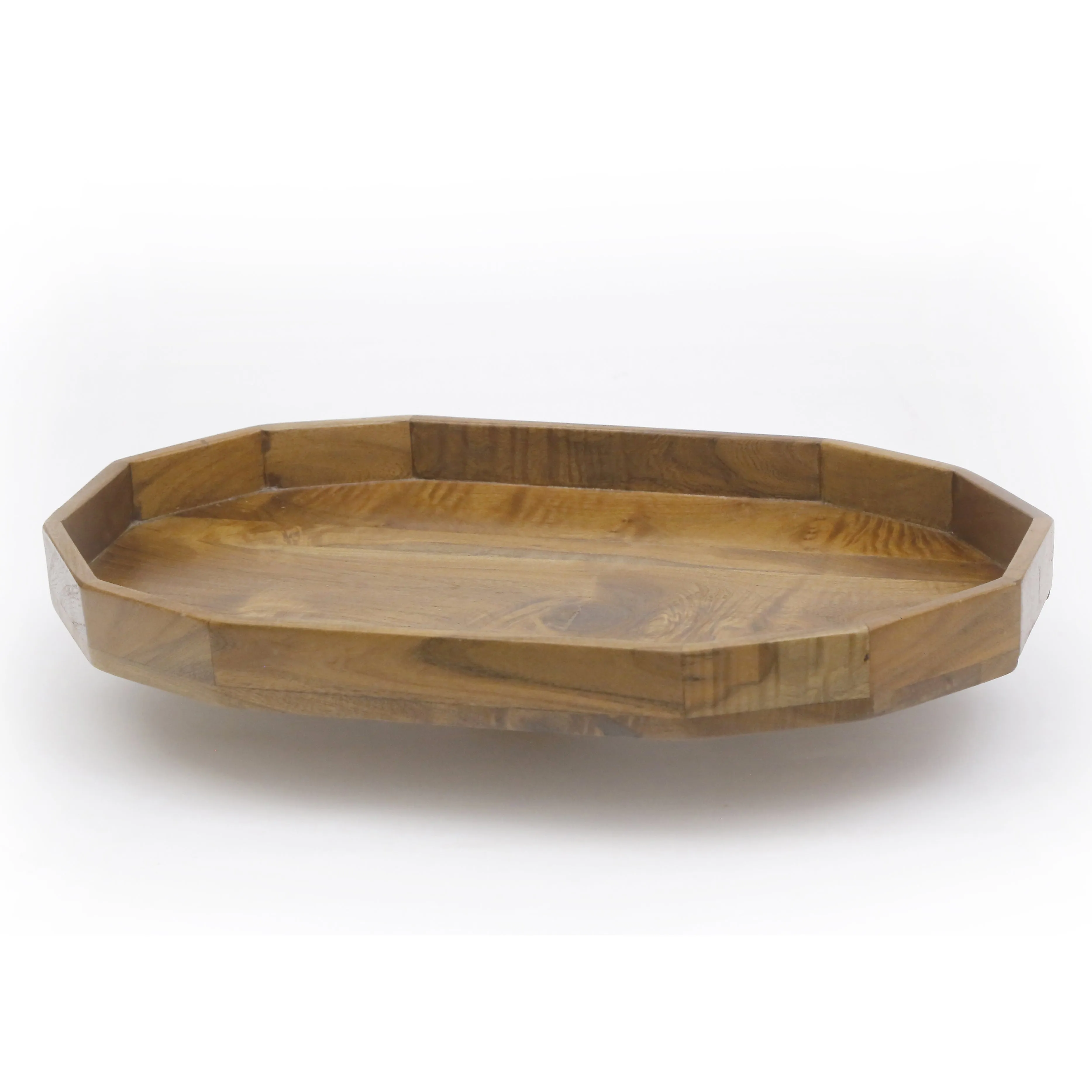 Octagonal Wooden Tray Set