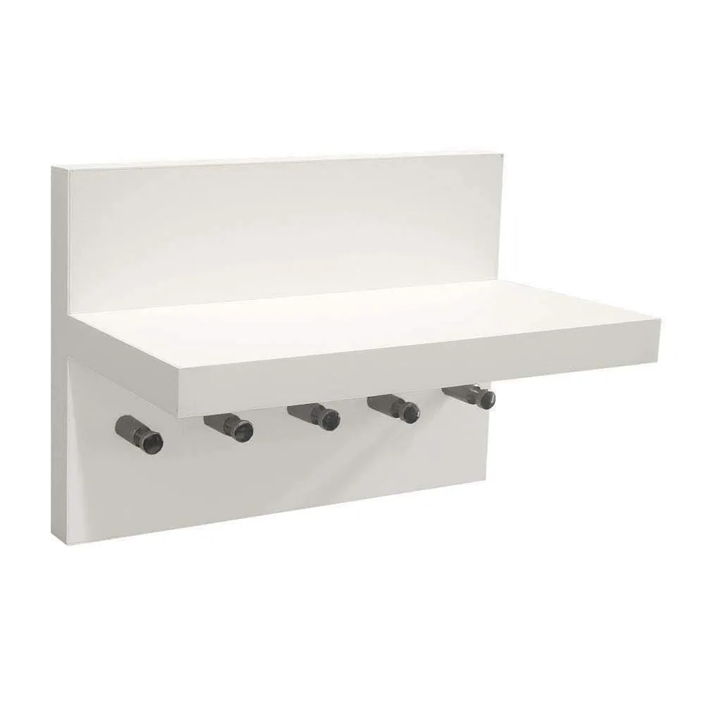 Omega 1 Key Holder with Decor Shelf, Frosty White