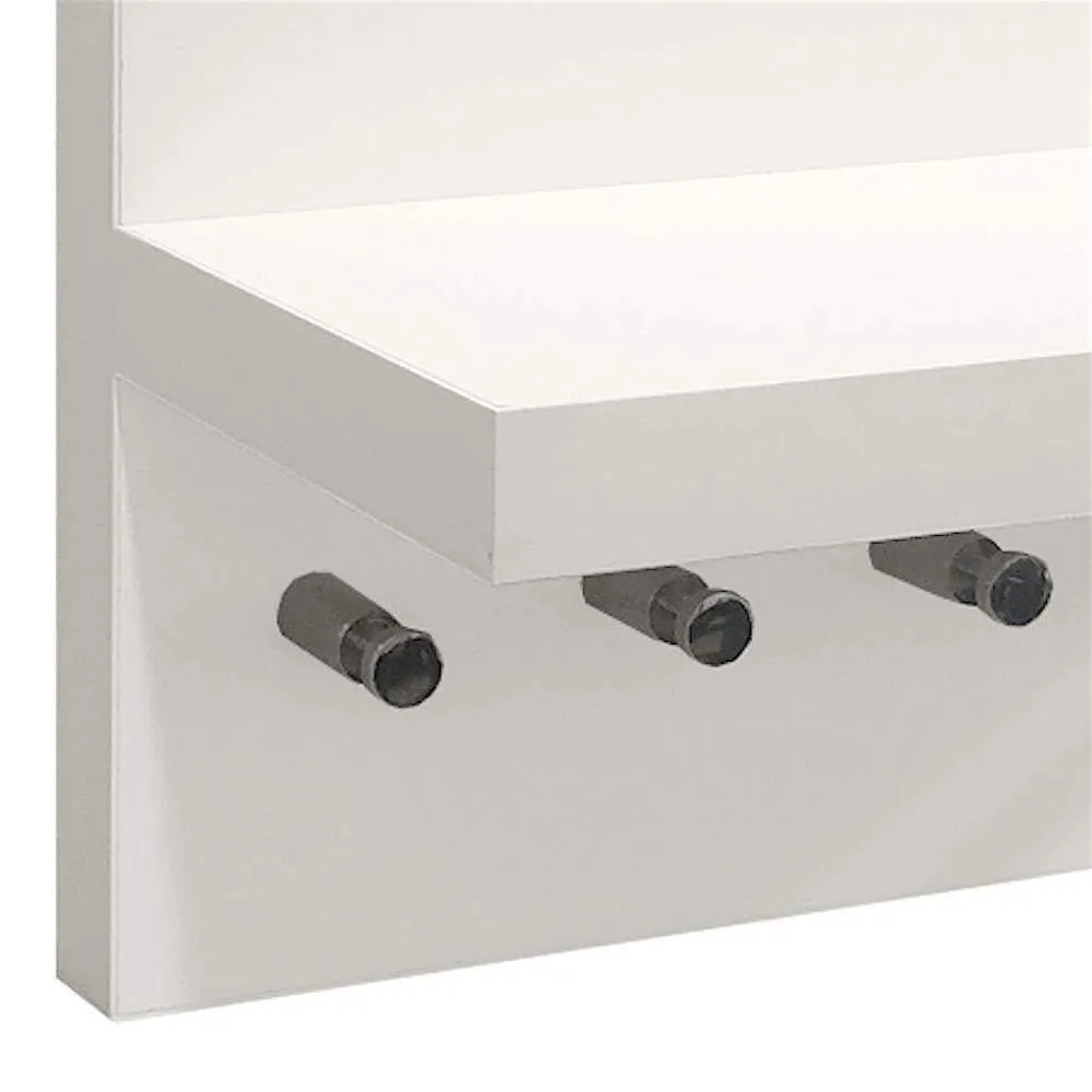 Omega 1 Key Holder with Decor Shelf, Frosty White