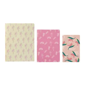 Palms, Rainbows, and BOP Keiki Saddle Stitch Notebook, Set of 3