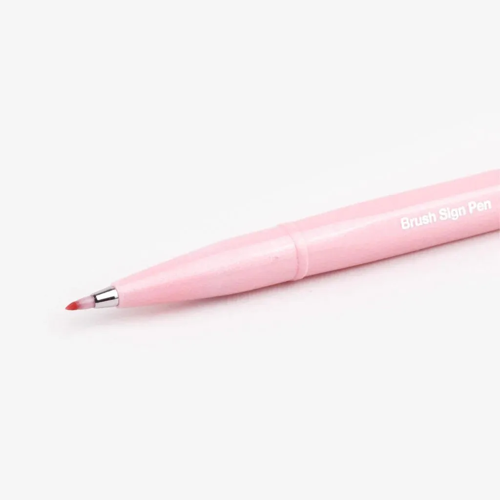 Pentel Touch Sign Brush Tip Pen - Pale Pink