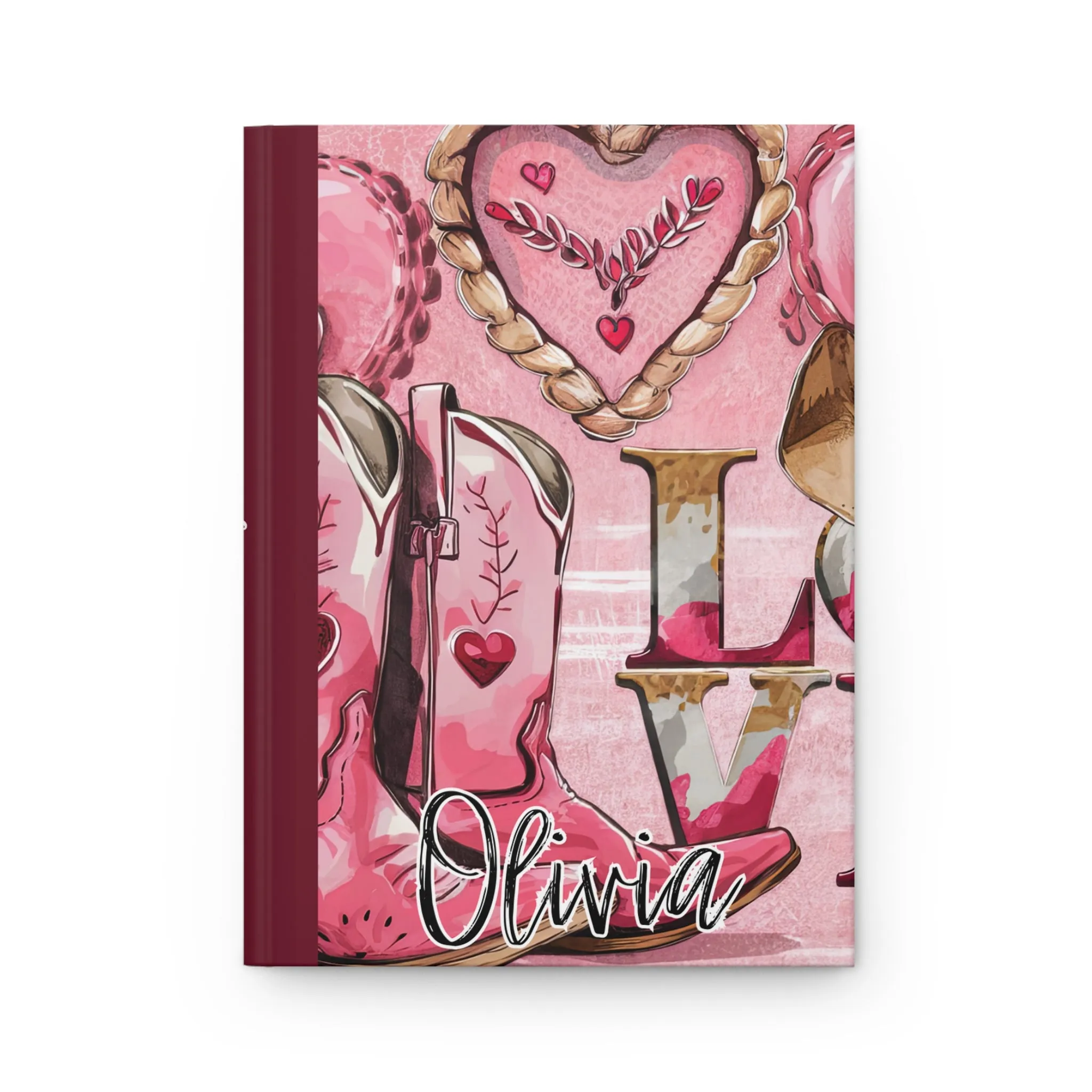 Personalised Hardcover Journal Matte, Country and Western, awd-1488
