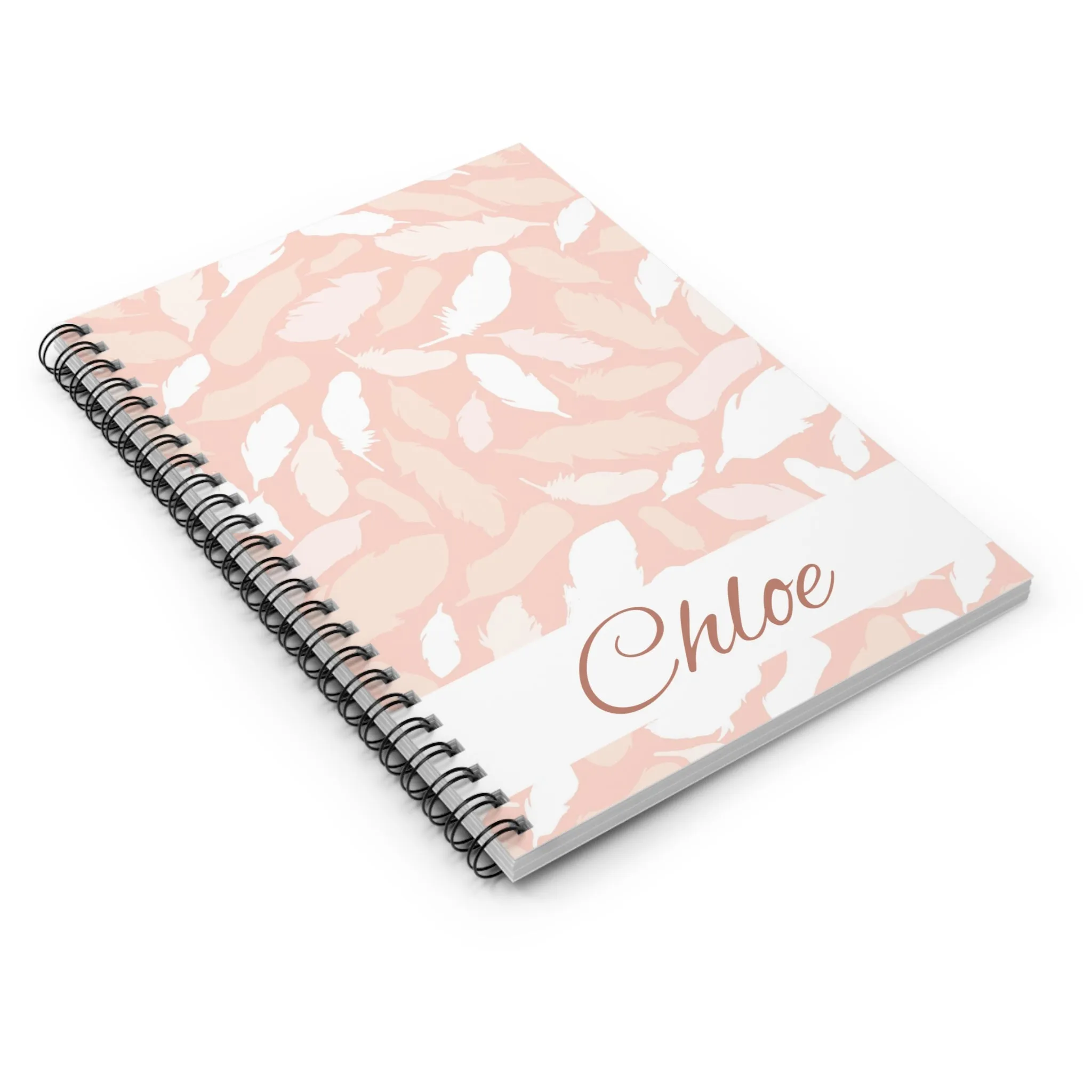 Personalized Notebook - Boho Feather