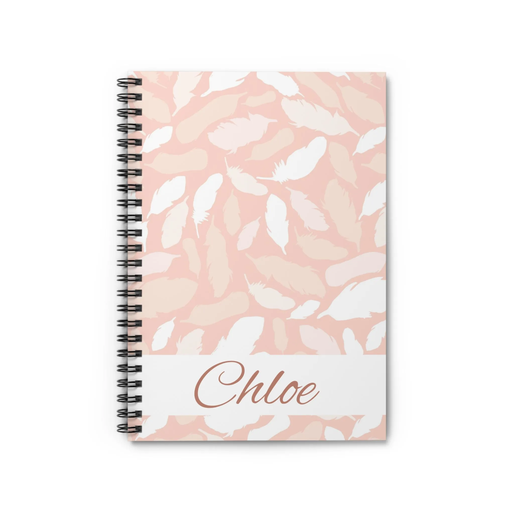 Personalized Notebook - Boho Feather