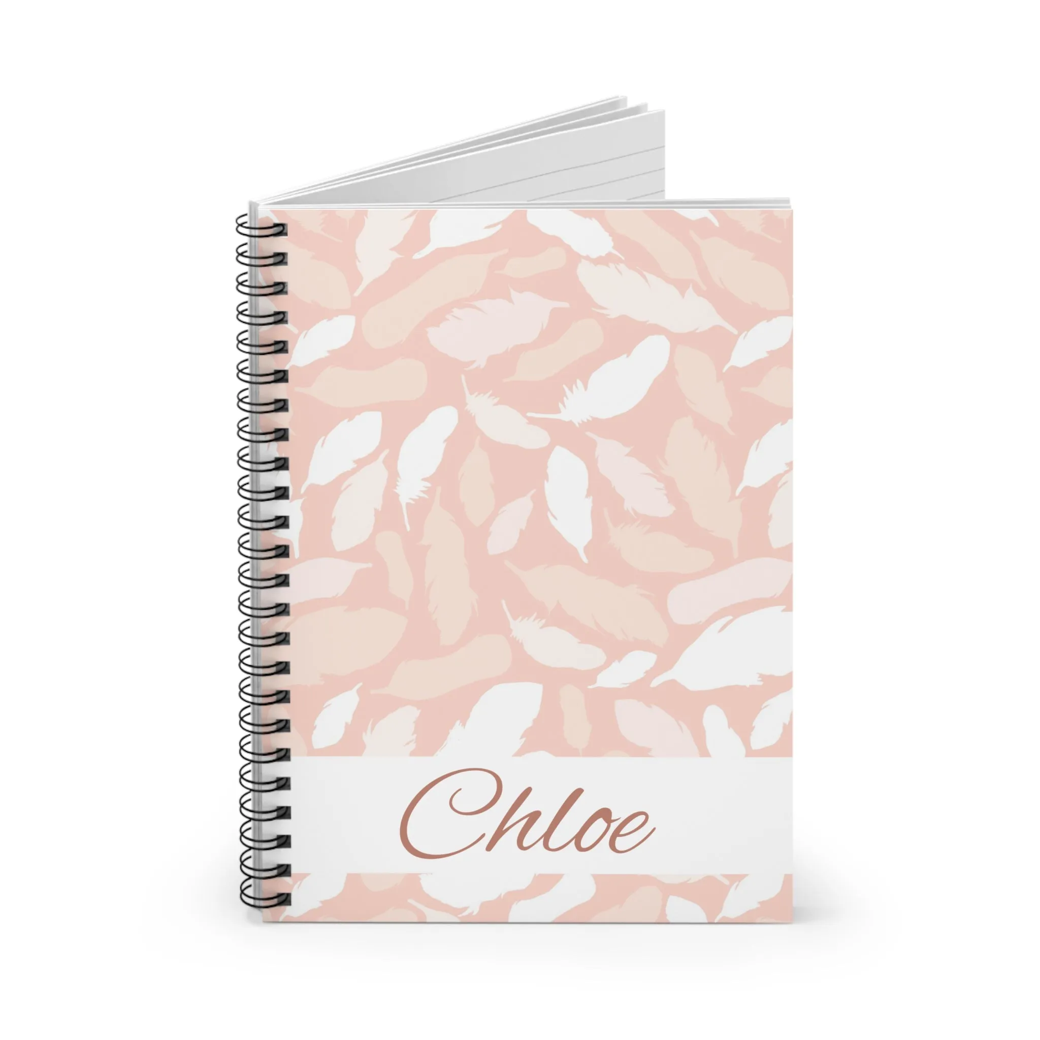 Personalized Notebook - Boho Feather