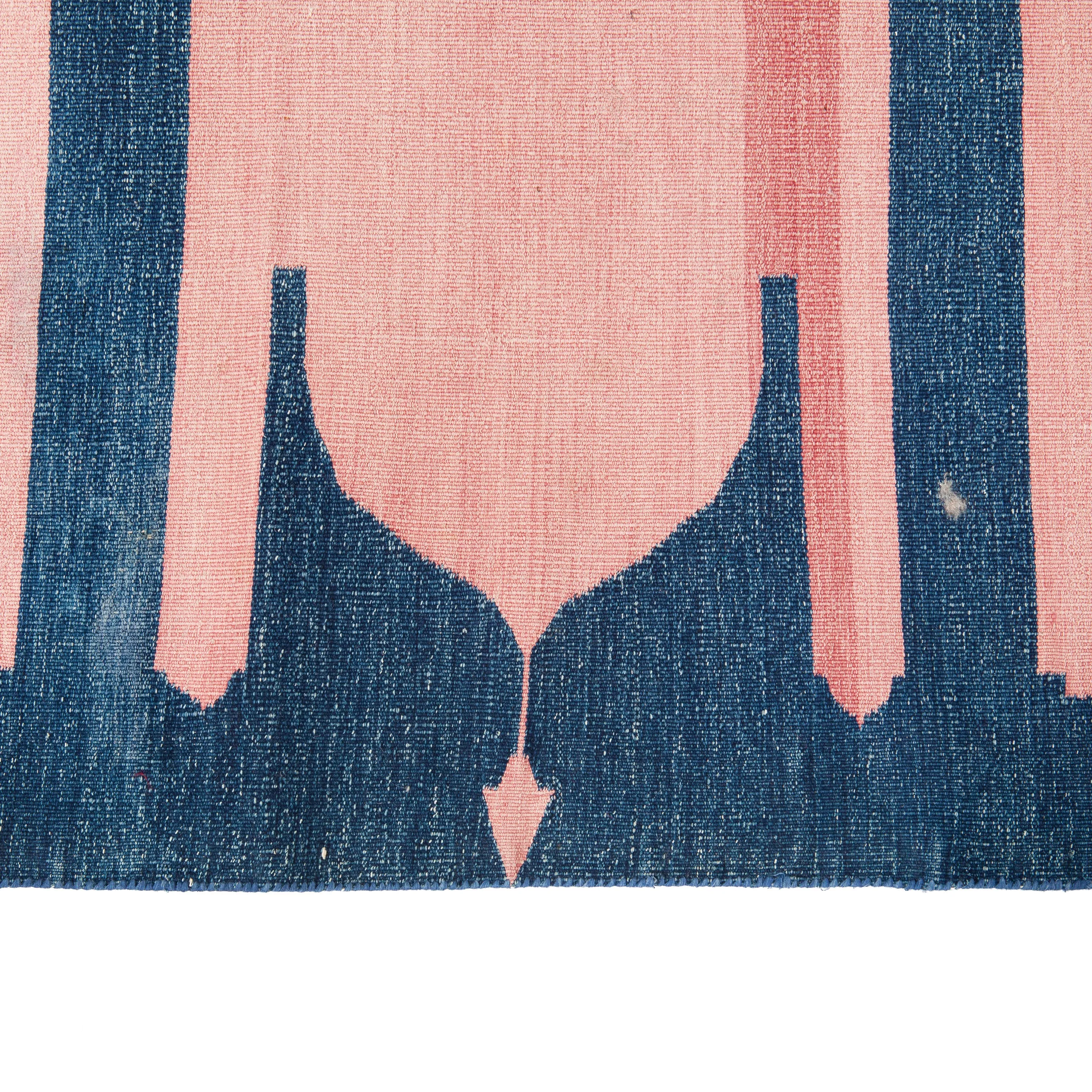 Pink Flatweave Cotton Rug - 3'9" x 23'3"