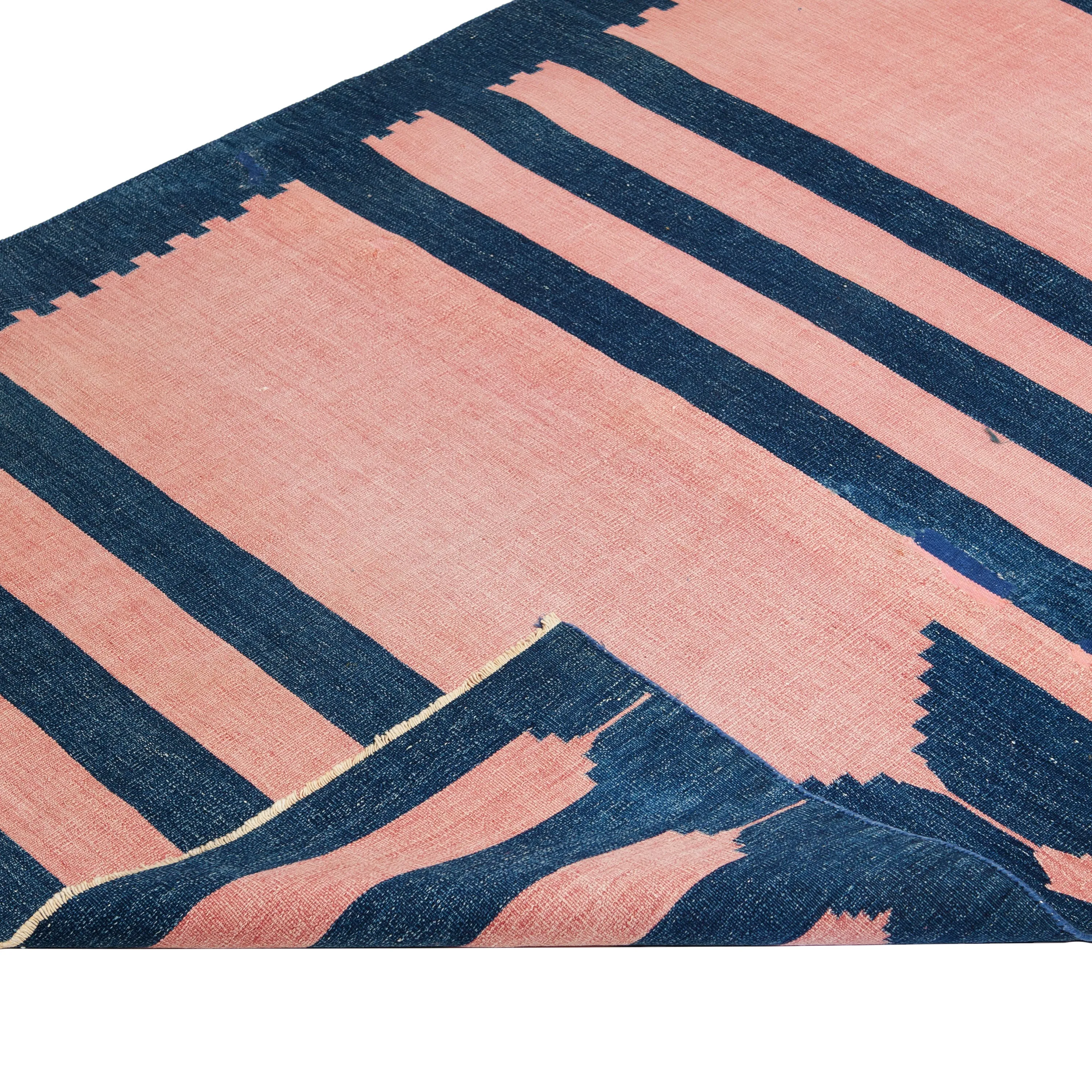 Pink Flatweave Cotton Rug - 3'9" x 23'3"