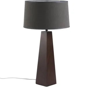 Playa Table Lamp Walnut w Charcoal Shade