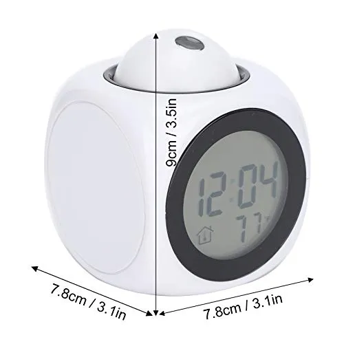 Projection Clock, LCD Clock, Celsius And Fahrenheit Temperatures Can Be Converted for Students Office Workers