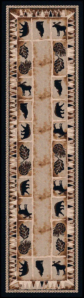 " Northern Wildlife" Western/Lodge Area Rugs - Choose from 6 Sizes!
