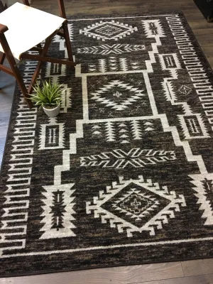 "Cloudburst - Chocolate" Area Rugs - Choose from 6 Sizes!