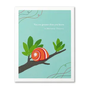 "You Are Greater Than You Know" Encouragement Card