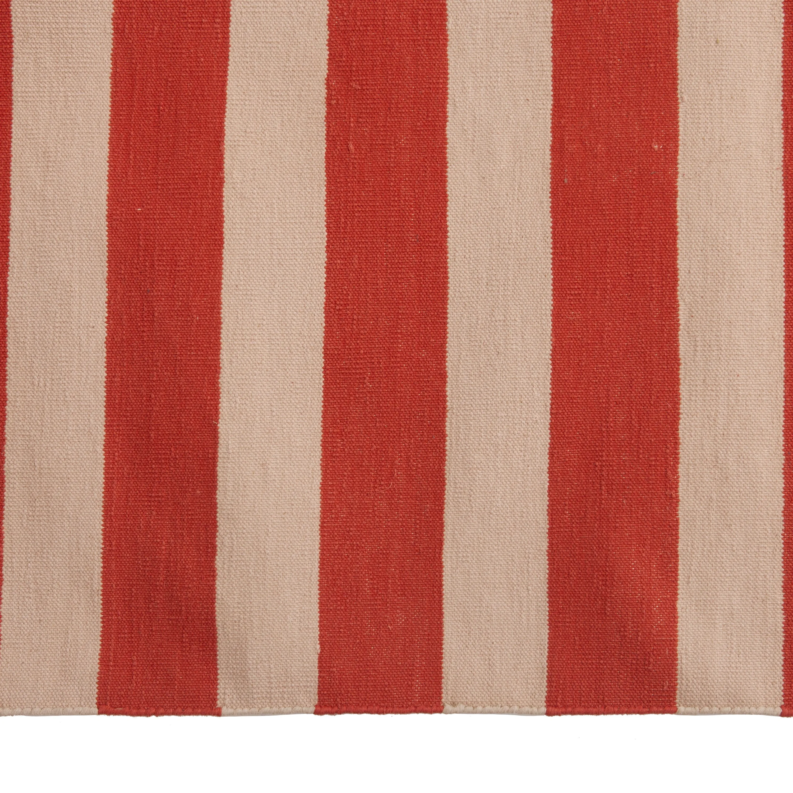 Red Flatweave Cotton Rug - 8'1" x 11'1"