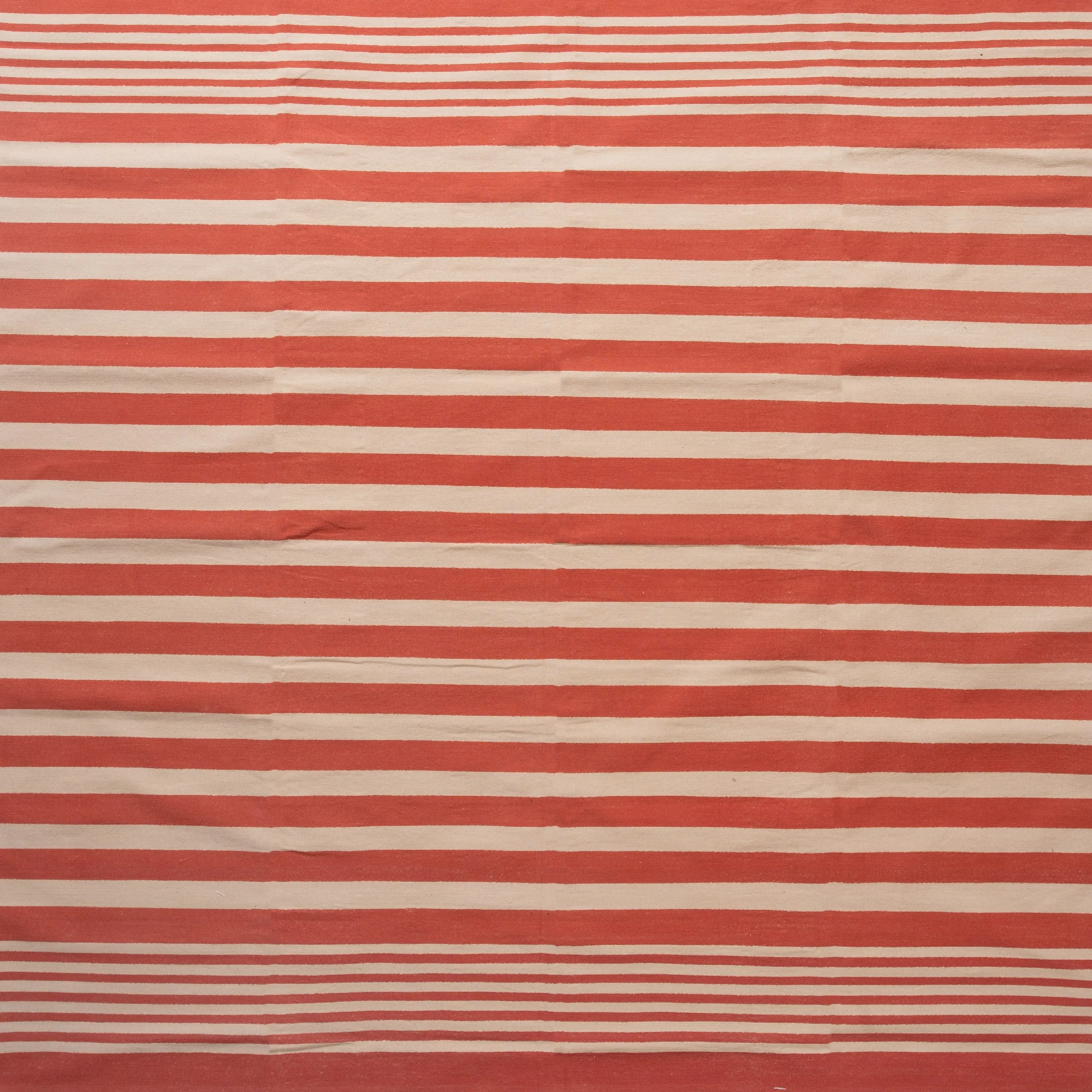 Red Flatweave Cotton Rug - 8'1" x 11'1"