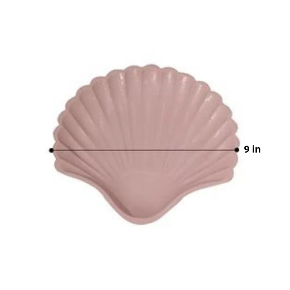 Seashell Painted Wood Dish & Tray