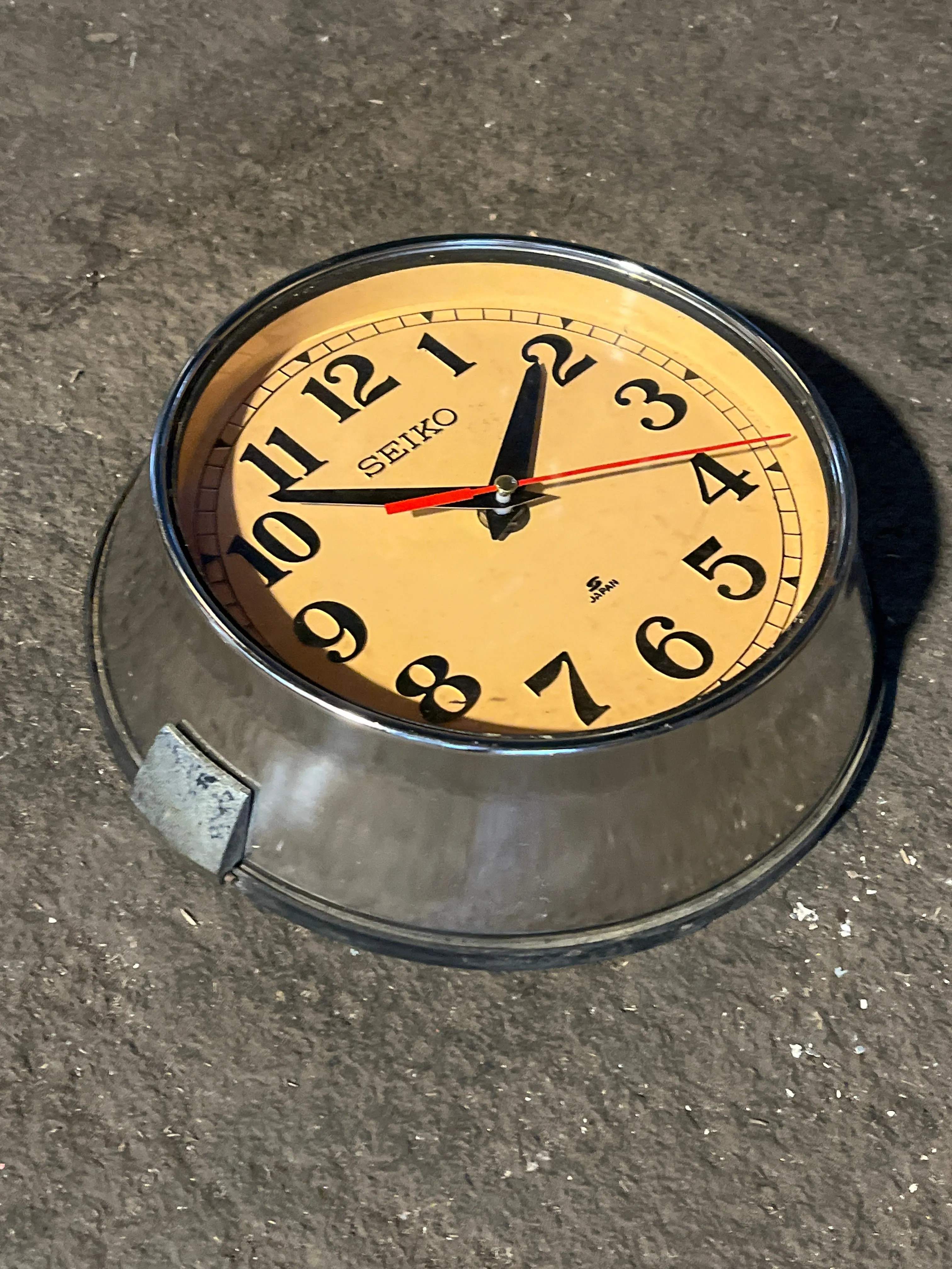 Seiko Salvaged Ships Cabin Clock Polished