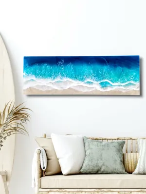 Serene Shoreline Wall Art 12x36