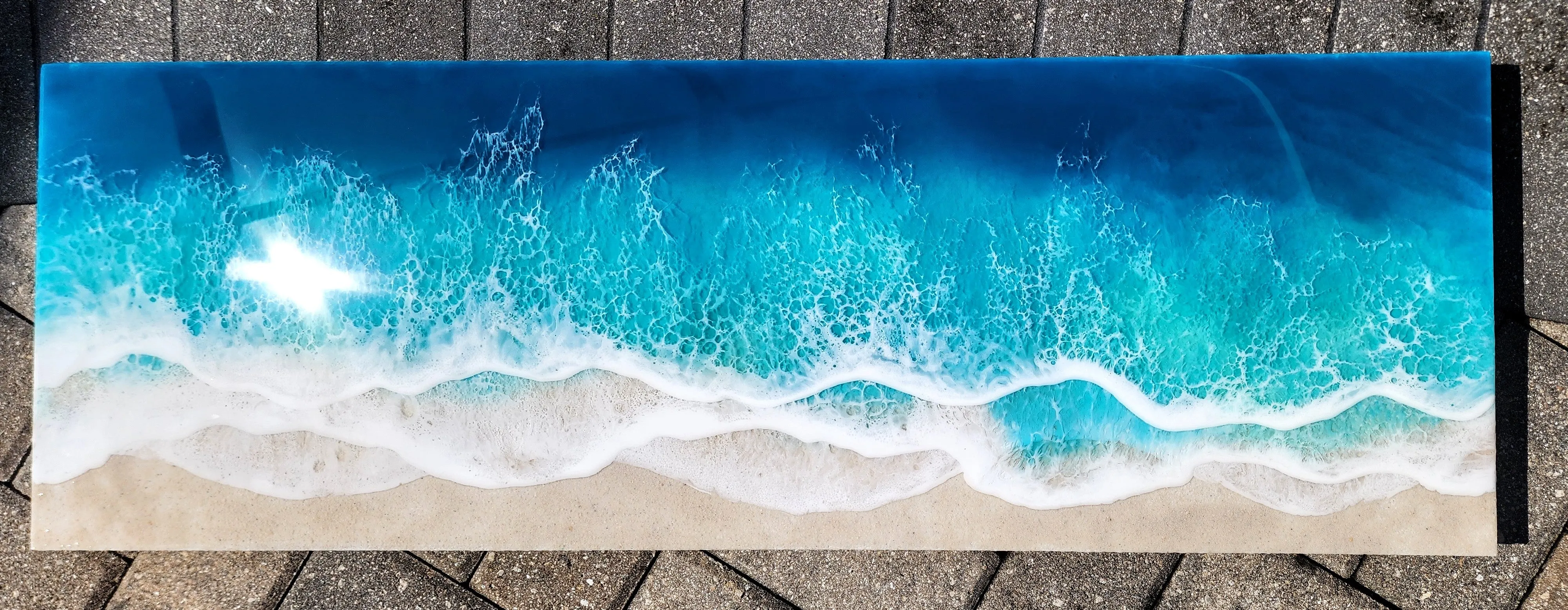 Serene Shoreline Wall Art 12x36