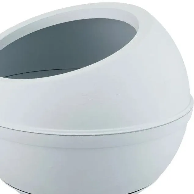 Sfera Self Watering Planter With Clip-on Saucer White