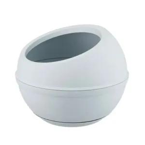 Sfera Self Watering Planter With Clip-on Saucer White