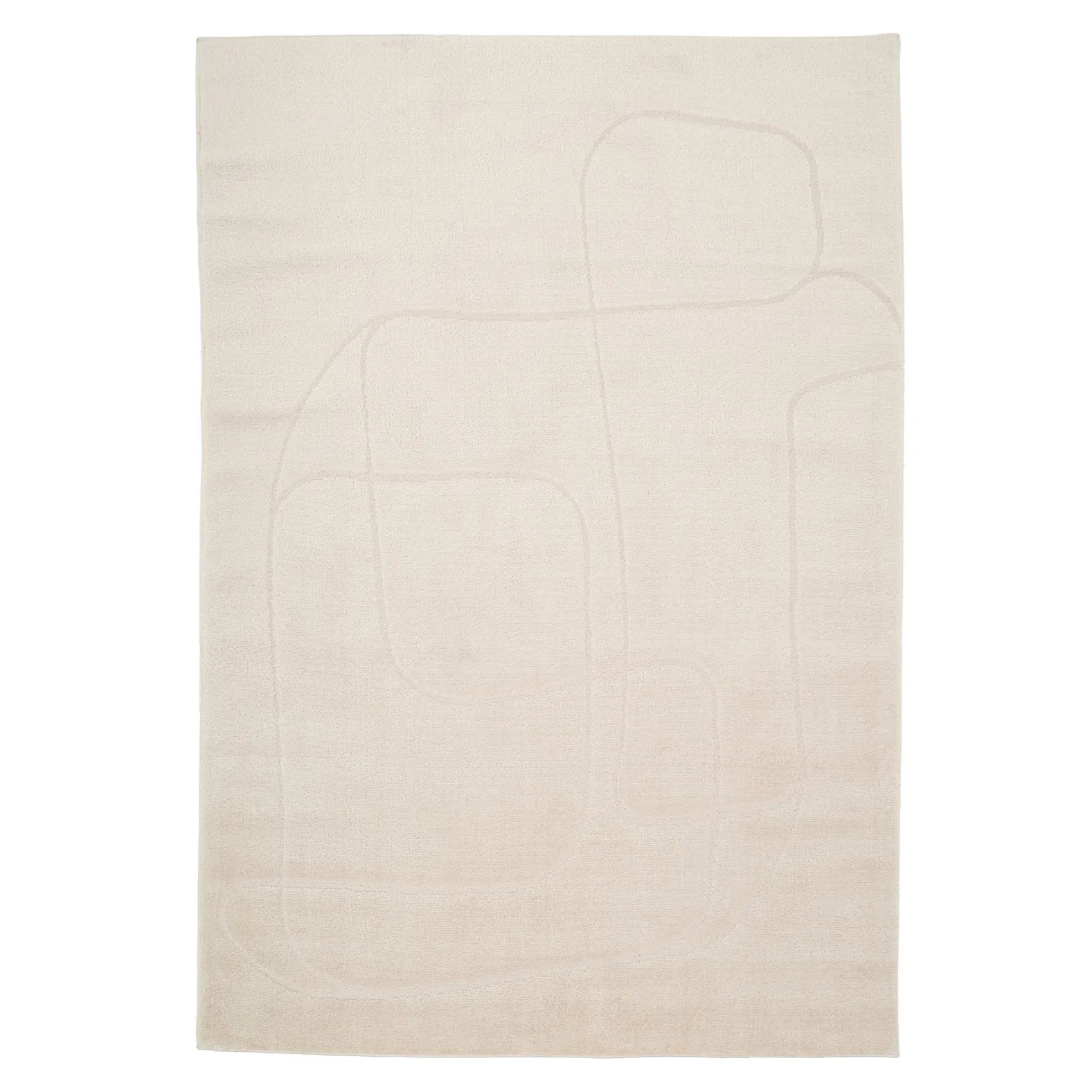 Soft Cream Scribble Rug - Zola