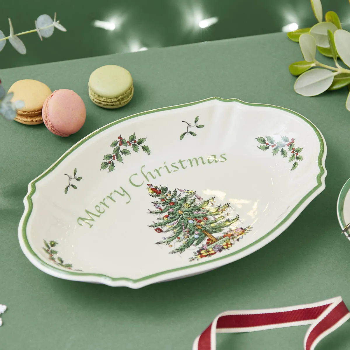 Spode Christmas Tree Merry Christmas Tray 28cm