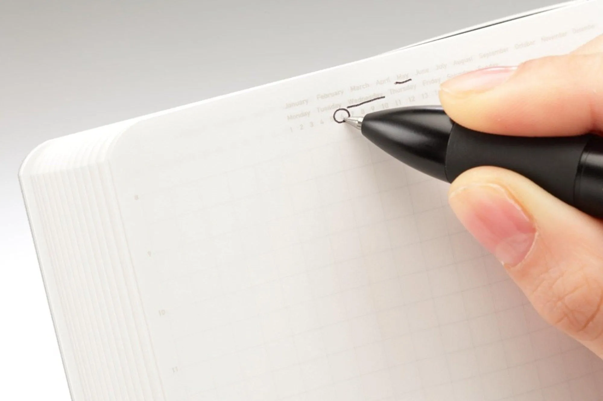 Stalogy 365Days Notebook - A5 - Grid - 368 Pages - Black