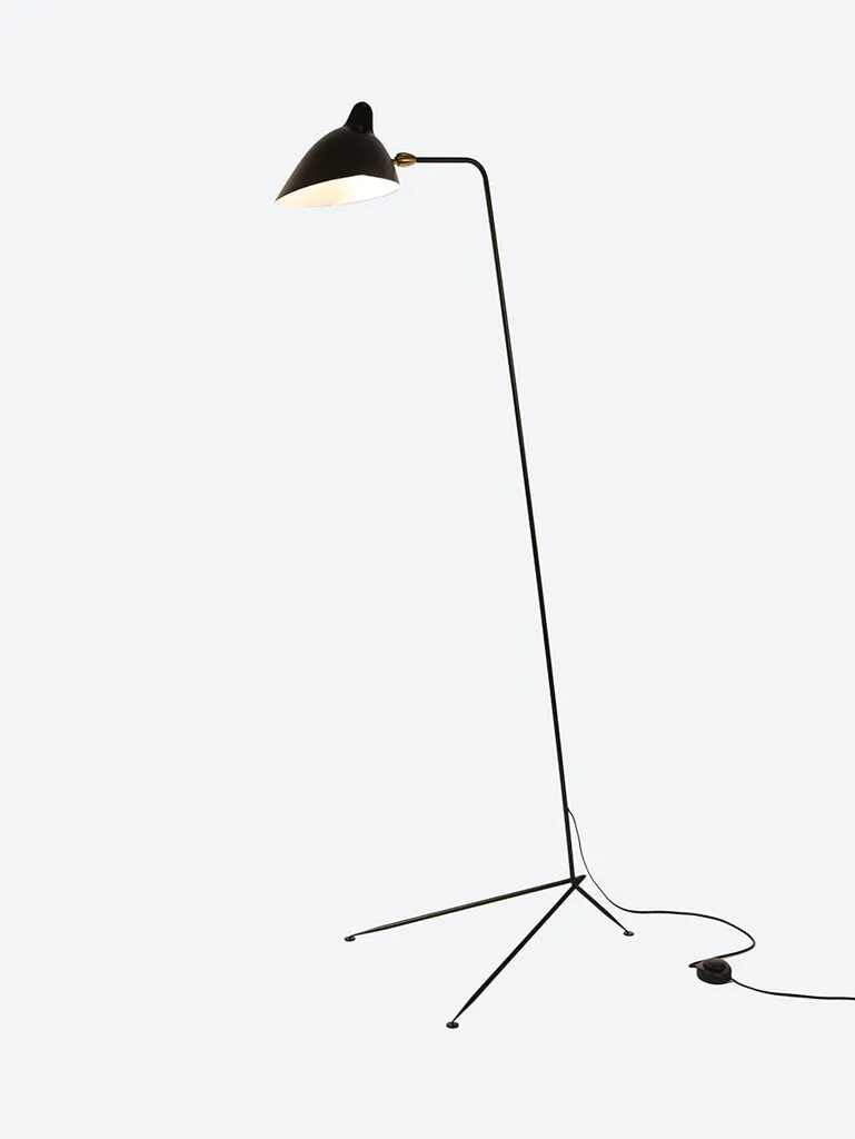 STANDING LAMP ONE ARM BLACK