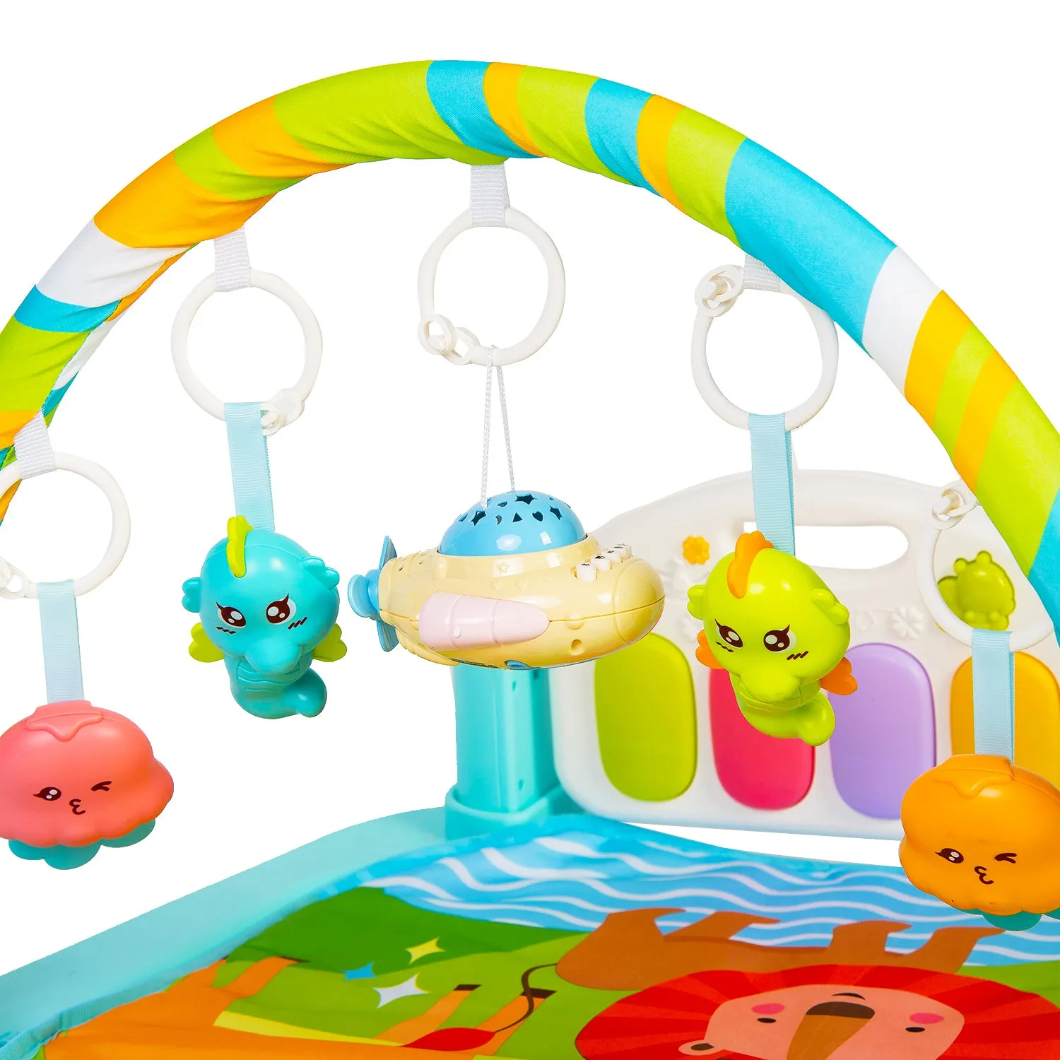 Sunny Zoo Day Multicolour Piano Activity Gym