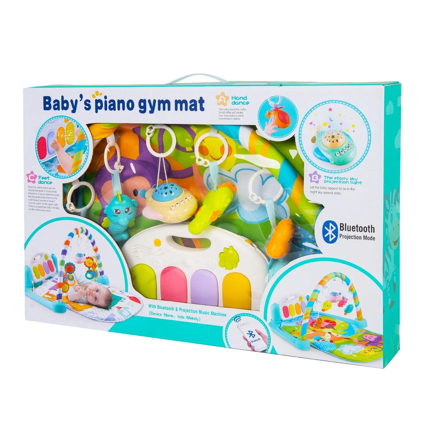 Sunny Zoo Day Multicolour Piano Activity Gym
