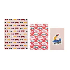 Surfer Girl Keiki Saddle Stitch Notebook, Set of 3