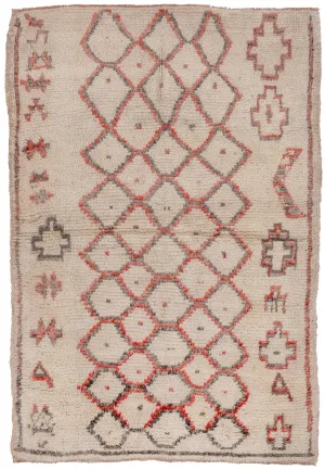 Vintage Moroccan Beni Rug - 4’10 x 6’10