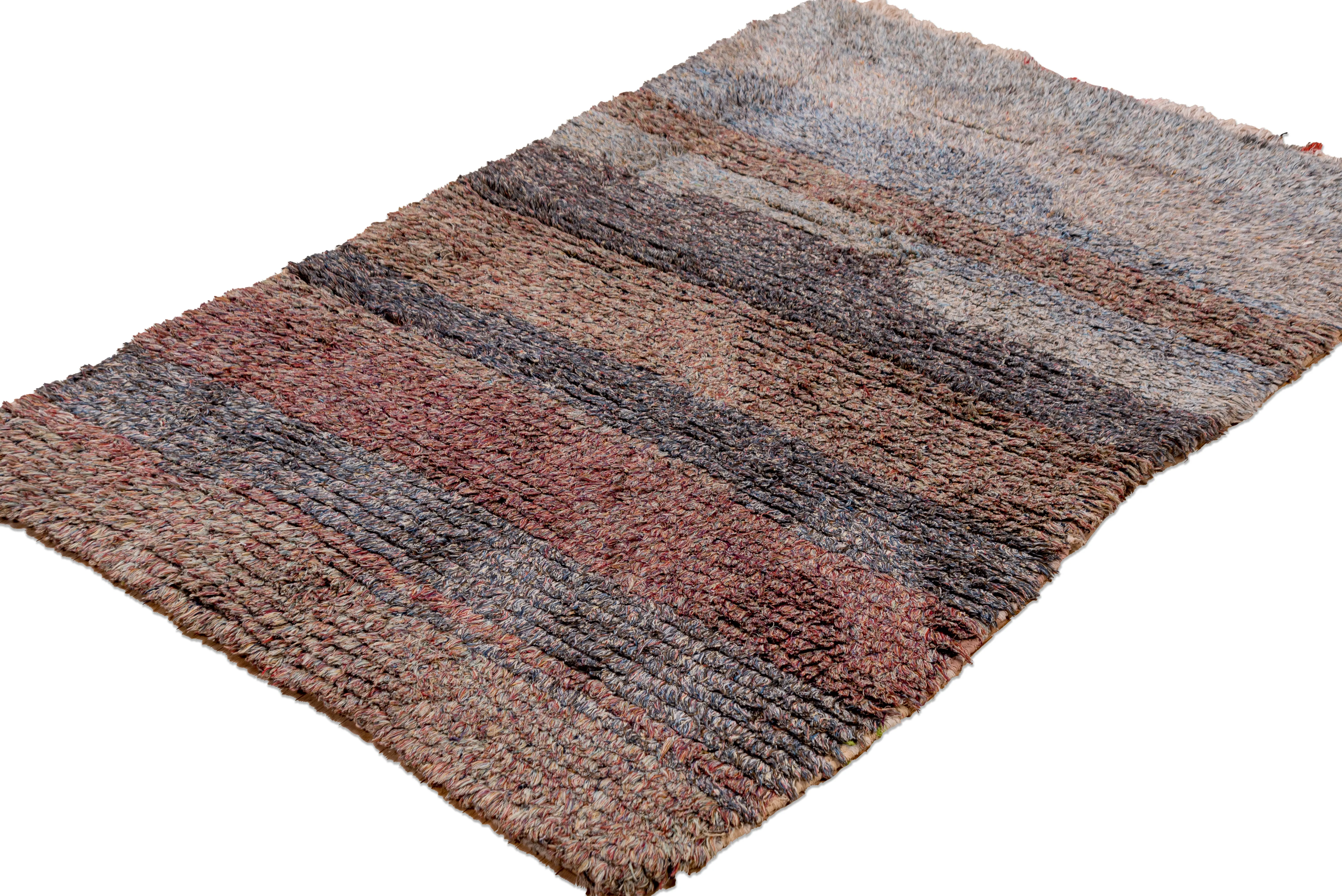 Vintage Moroccan Boucheroite Rug - 3'6 x 5'2