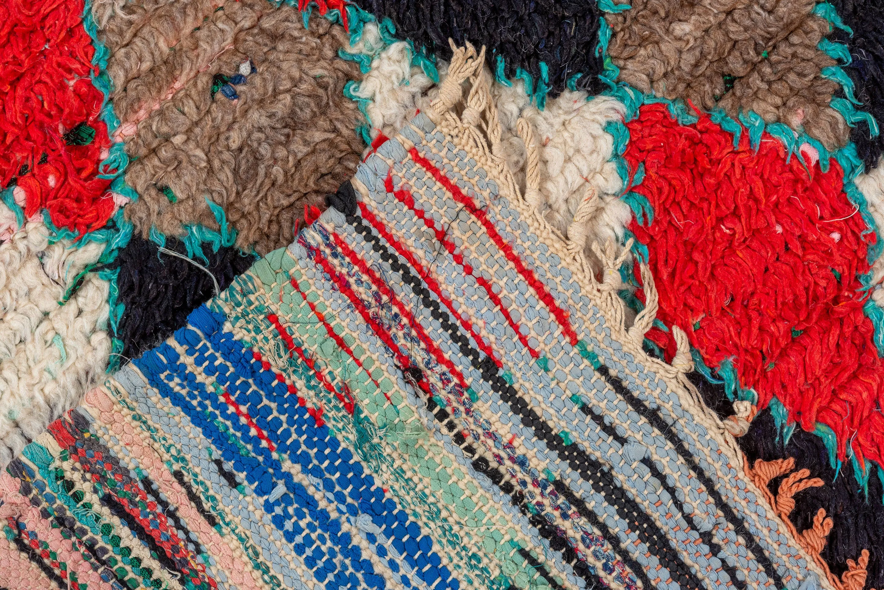 Vintage Moroccan Boucheroite Rug - 4’11 x 8’5