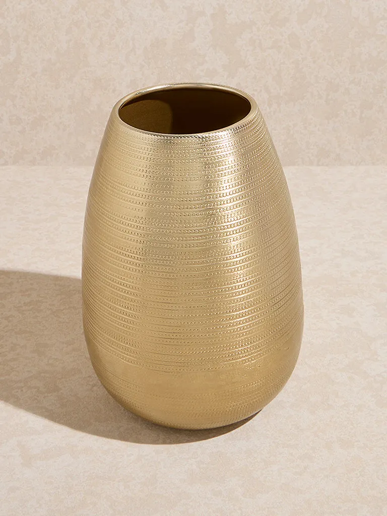 Westside Home Gold Textured Oval Vase