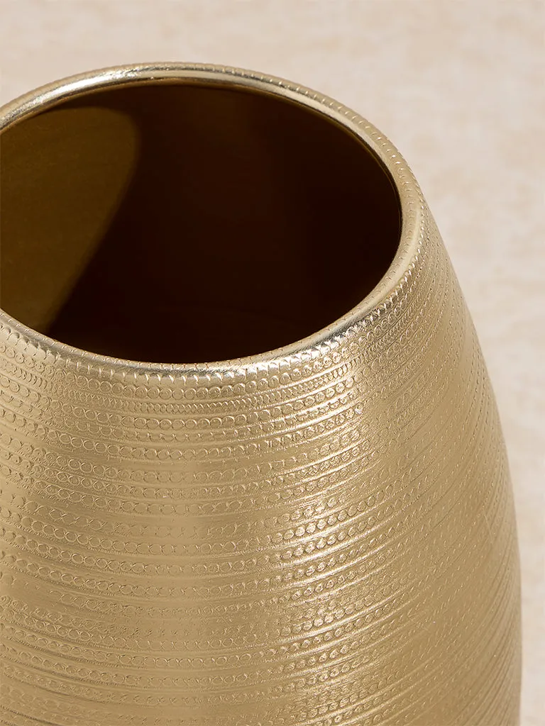 Westside Home Gold Textured Oval Vase