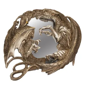 White Dragons Wall Mirror