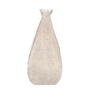 White Textured Polyresin Vase | Polyresin Modern Vase | Textured Vase | Design Vase | Home Decor