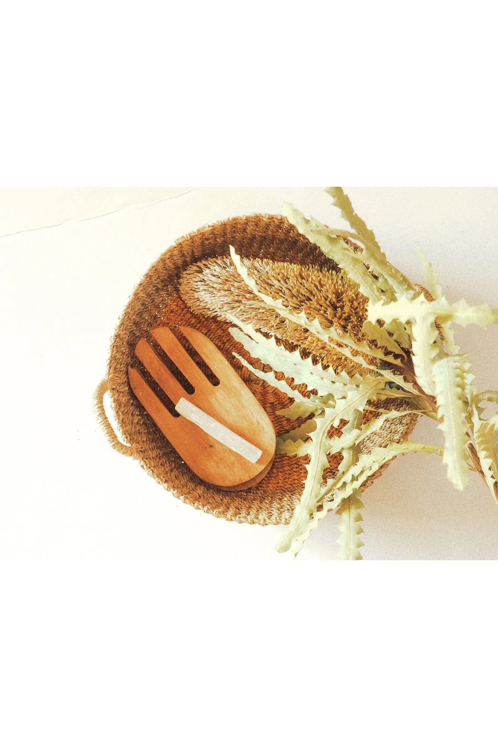 Woven  Round Tray I Pink