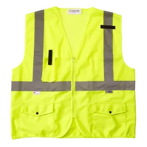 Xtreme Visibility Surveyor Style Class 2 Zip Vest