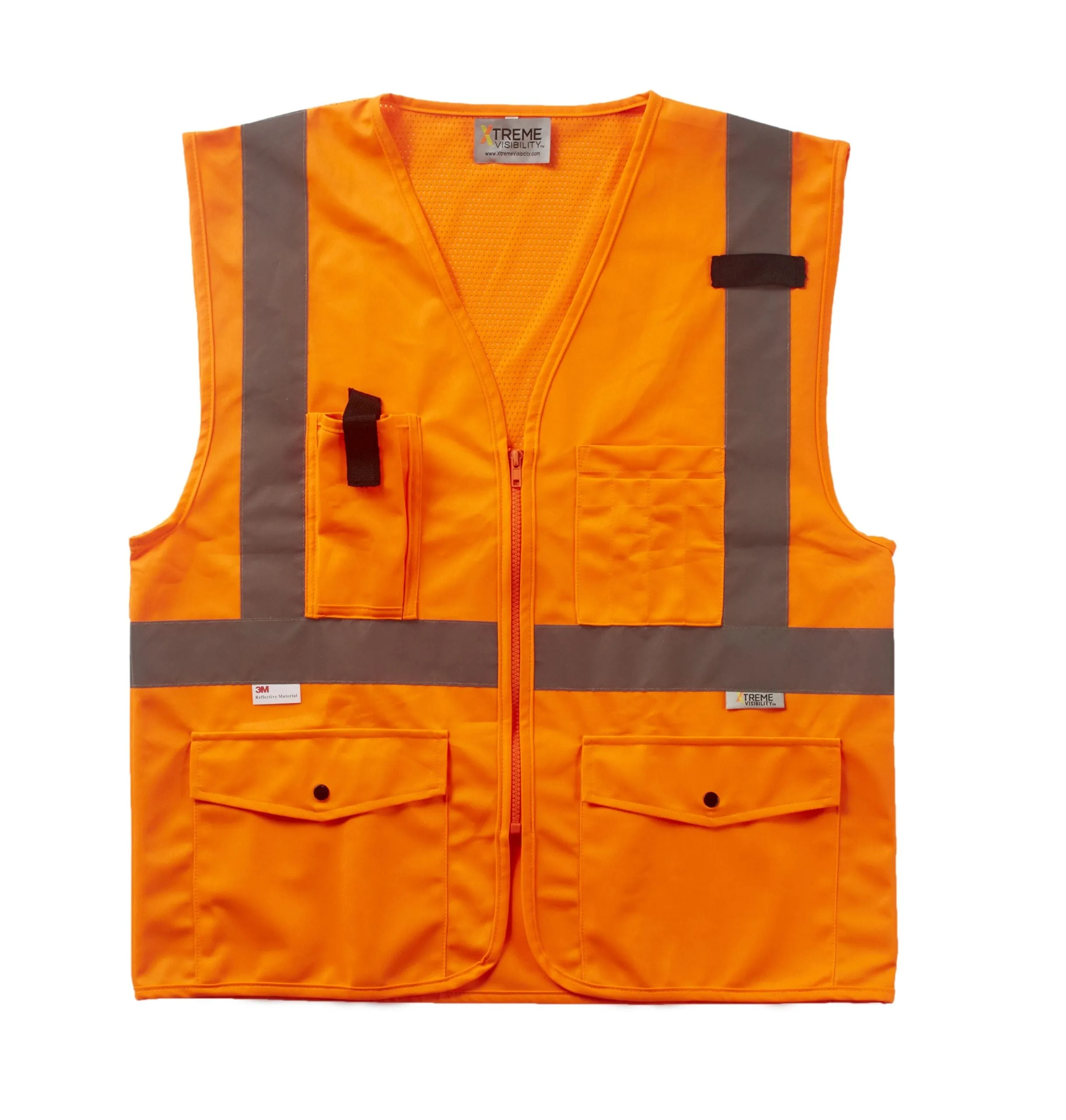 Xtreme Visibility Surveyor Style Class 2 Zip Vest